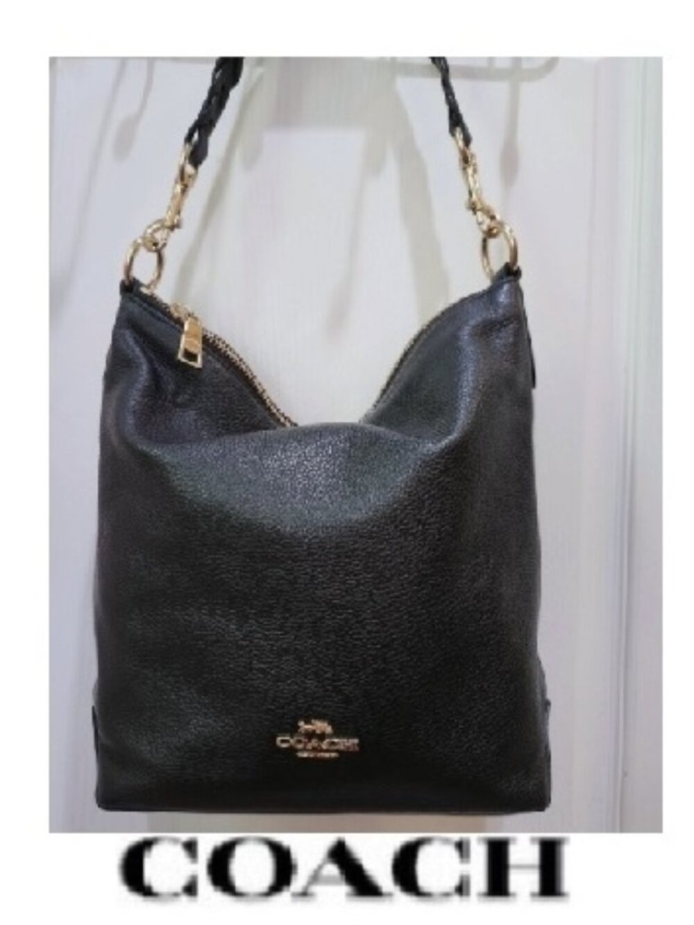 $398 Coach F31507 Abbey Duffle Pebble Leather Shoulder Crossbody Bag Duffle